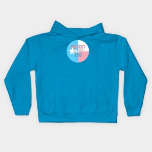 Protect Trans Kids Texas Flag (circular) Kids Hoodie